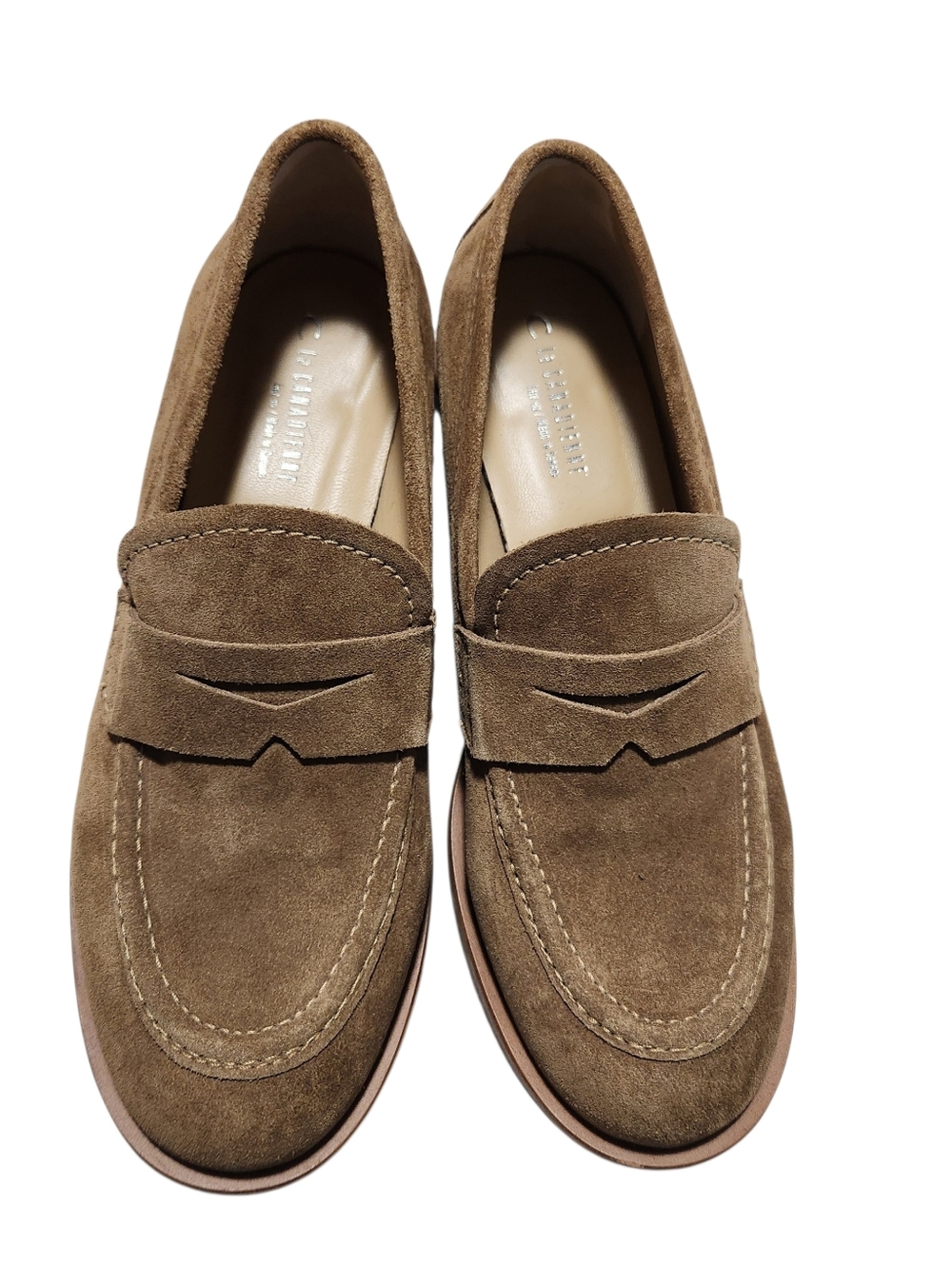 La CANADIENNE Brown Suede Penny Loafers